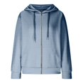 thumbnail image 3 of Duoif Womens Jacket, Ladies' Fashionable Casual Autumn and Winter Solid Color Loose Hooded Jackets for Women Sky Blue XXXXL, 3 of 8