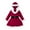 Red, variant on Wancir Toddler Baby Girl Christmas Dress Santa Claus Red Velvet Dress Long Sleeve Furry Princess V-neck hooded dress