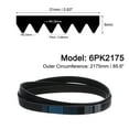thumbnail image 2 of Unique Bargains 6PK2175 V-Ribbed Belt, 5 Ribs, 2175mm Length x 21mm Width x 5mm Thick, EPDM Poly V Belt, 2 of 5