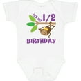 thumbnail image 3 of Inktastic Half Birthday 6 Months Baby Monkey Boys or Girls Baby Bodysuit, 3 of 5