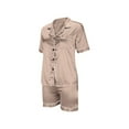 thumbnail image 5 of Seductiva Sales Cotton Pajamas for Women Lady's Short Sleeved Shorts Pajamas Satin Lapel Comfortable Home Wear Two Piece Pajamas, 5 of 7