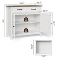 thumbnail image 2 of Asofer 35'' Buffet Cabinet with Adjustable Shelf, 2 Door, 2 Drawer, Modern Coffee Bar for Kitchen, Dining Room, Retro, 2 of 11
