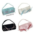 thumbnail image 3 of Bowknot Pen Bag with Handle Large Capacity Pencil Case Travel Pen Organizers Pouches Travel Makeup Bag for Student Women, 3 of 9