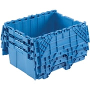 Global Industrial Plastic Attached Lid Shipping & Storage Container 21-7/8x15-1/