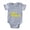 Heather Gray, variant on - FIN Lil Angel - Cute Infant Baby Football Bodysuit