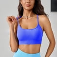 thumbnail image 2 of Women's Sports Bra with Thin Straps Stretchy Wirefree Workout Bras Lightweight Workouts Bralette with Pads Exercise Athletic Bras Running Bra Sujetadores Deportivos Para Mujer, 2 of 5