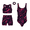 Set- 4, variant on Essenclo Girls Gymnastics Leotard with Shorts Set, 4 Piece Biketard Outfit with Crop Top and Hair Tie for Dance, Tumbling & Activewear