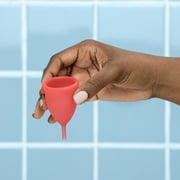 شركة وعاء العسل ، كأس الحيض سيليكون ، خالية من BPA ، الحجم 1 لتدفق متوسط خفيف ، 1ct