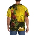 thumbnail image 3 of Lsque Cactus Flowers print Men's Cuban Collar Short Sleeve Shirt Summer Beachwear Casual Button Down Fashionable Vacation Leisure Shirt-3X-Large, 3 of 7