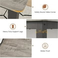 thumbnail image 5 of Table Only-70.8"/78.7" Industrial Dining Table for 6, Wooden Long Dinner Table with Mortise Tenon Design, Kitchen Table with Sturdy Metal Legs, for Dining Room Home Office Living Room, 5 of 7