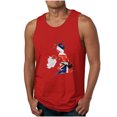thumbnail image 1 of Tanques para Hombre para el Verano Solto Chaleco Impresión Deportivo Cuello Redondo, Casual, 1 of 3
