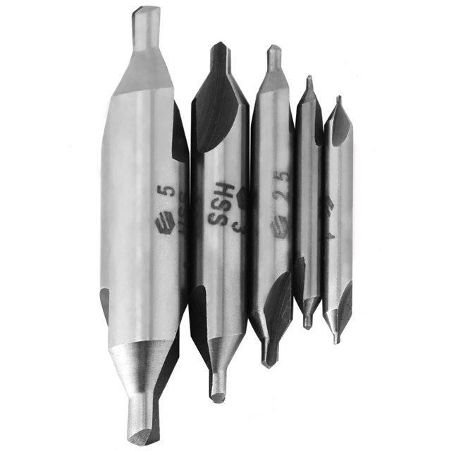 Wifehelper 10pcs Center Drill bits Set 60 Degree Combined Countersink bits 1mm-5mm Lathe Mill Tool Set Amonsee No