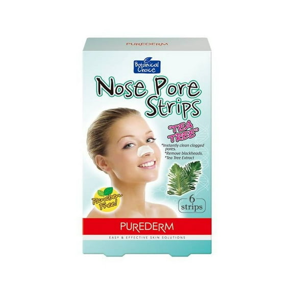 Purederm 2 Packs of Tea Tree Nose Pore Strips 6ct