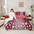 thumbnail image 4 of Homewish Leopard Print 3 Pieces Queen Comforter Set for Female Men Adults,Bling Glitter Ultra Soft Bedding Sets,Sparkling Crystal Bedding Comforter Set Breathable,Breathable Home Decor,Reversible, 4 of 8