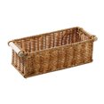 thumbnail image 2 of Zcyifa Woven Basket Plastic Rattan Woven Sundry Storage Basket With Handle Cosmetic Basket Desktop Storage Organizer (S), 2 of 10