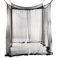 thumbnail image 1 of Ropa de cama cuadrada, cama de esquina de 4 postes, dosel, cama de malla de insectos, dormitorio, cortina para dormir, cortina colgante para cama Yuarrent JJ25258-00, 1 of 5