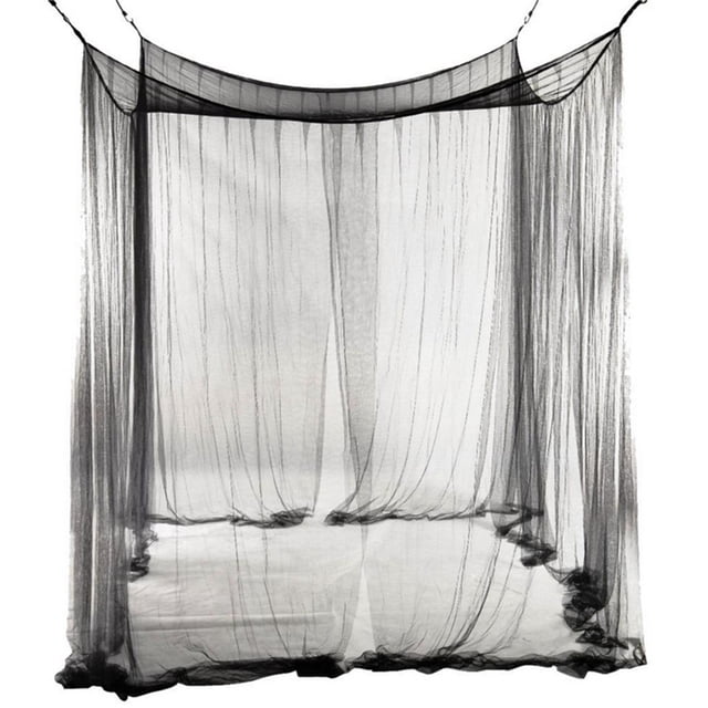 Ropa de cama cuadrada, cama de esquina de 4 postes, dosel, cama de malla de insectos, dormitorio, cortina para dormir, cortina colgante para cama Yuarrent JJ25258-00