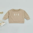 thumbnail image 3 of Kid Girls Boys Sweatshirts  Collar Pullover Long Sleeve Letters Printed Pattern Top, 3 of 10