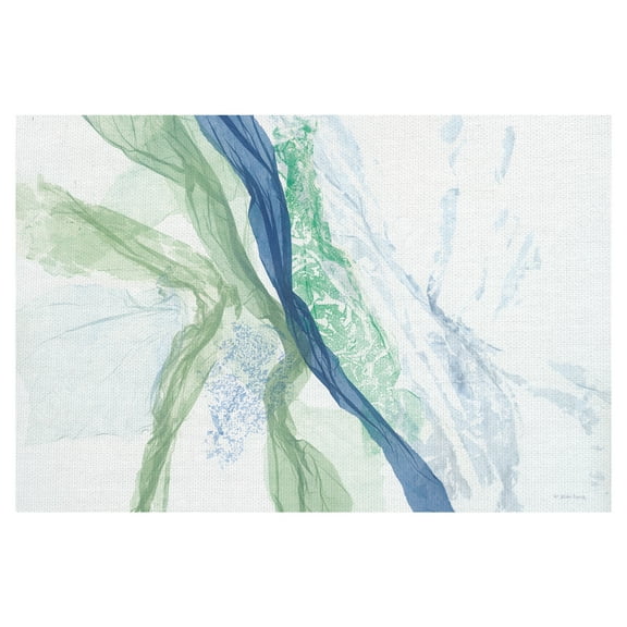 Fine Art Canvas Beach Glass Blue & Green Abstract by Jan Sullivan Fowler Canvas Art Print