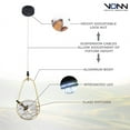 thumbnail image 2 of VONN Firenze 8" ETL Certified Integrated LED Aluminum Pendant - Antique Brass, 2 of 8