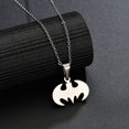 thumbnail image 2 of ORUYROP Femmes Hommes Collier Léger en Acier Inoxydable Chirurgical Bat Man Breloque Batman Collier Insecte, 2 of 6