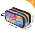 thumbnail image 3 of ALAZA Tie Dye Purple Pattern Pencil Case Bag 3 Compartment Pen Pouch Large Storage Holder Box Organizer, 3 of 8