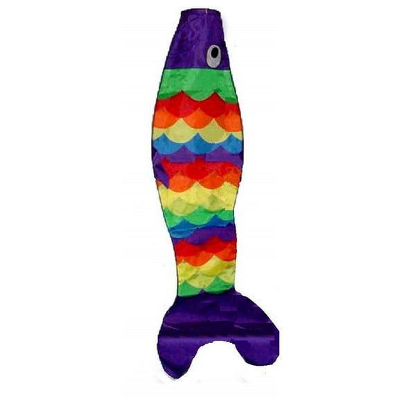 Chesapeake Bay 60" Purple Tropical Fish Windsock – Nylon Outdoor Coastal Décor