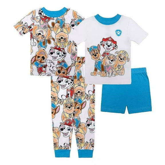 Nickelodeon Boy's Cotton Paw Patrol Short Sleeve Pajamas Set, Multicolor (4)
