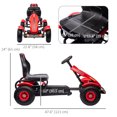 thumbnail image 3 of Aosom Kart à Pédales pour Enfants avec Siège Ajustable, Roues en Caoutchouc, Rouge, 3 of 10