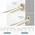 thumbnail image 4 of Curved Shower Curtain Rod, Round Shower Curtain Rod 48 to 72 Inches Adjustable, Rounded Bowed Stainless Steel Shower Rods for Bathroom, Bathtub, More Shower Space, Bright Gold, Need to Drill, 4 of 7