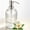 Silver, variant on GULICA Glass Soap Dispensers with Brushed Nickel Pump Head, Hand Soap Dispenser for Kitchen and Bathroom, Heavy Glass Soap Dispenser 15oz, High Purity Glass - 1 Pack