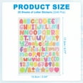 thumbnail image 2 of Uxcell 20 Sheets Letter Stickers 1/2 inch Small Vinyl Letter Number Stickers for Scrapbooking Bottle Classroom Decor Candy Color, 2 of 6