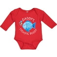 thumbnail image 3 of Inktastic Daddy's Fishing Buddy with Cute Blue Fish Boys or Girls Long Sleeve Baby Bodysuit, 3 of 5