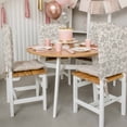 thumbnail image 3 of Farmhouse Light Grey Floral Chair Back Covers Set of 6, Linen Boho Paisley Flower Rustic Stretch Dining Chair Back Slipcovers Removable Seat Cover for Kitchen Restaurant Hotel Cafe, 3 of 9