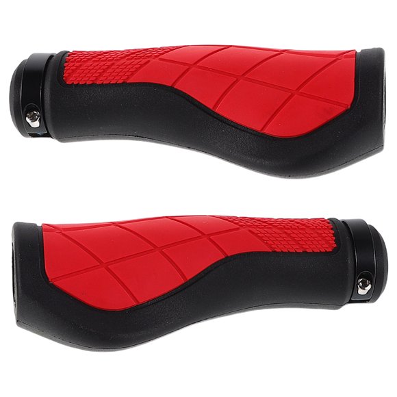 Houderco 1Par Puños Ergonómicos Para Manillar De Bici En Roja Con Amortiguación De