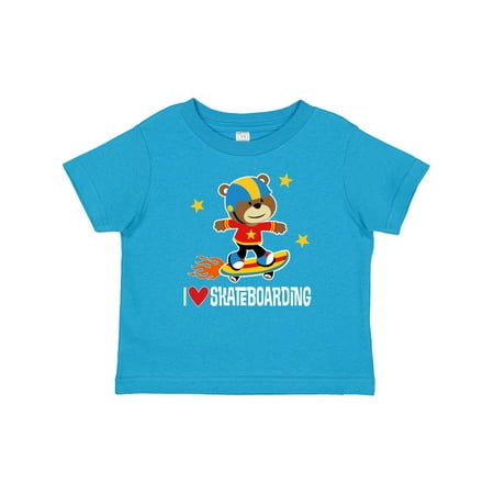 

Inktastic Skateboard I Love Skateboarding Gift Baby Boy T-Shirt