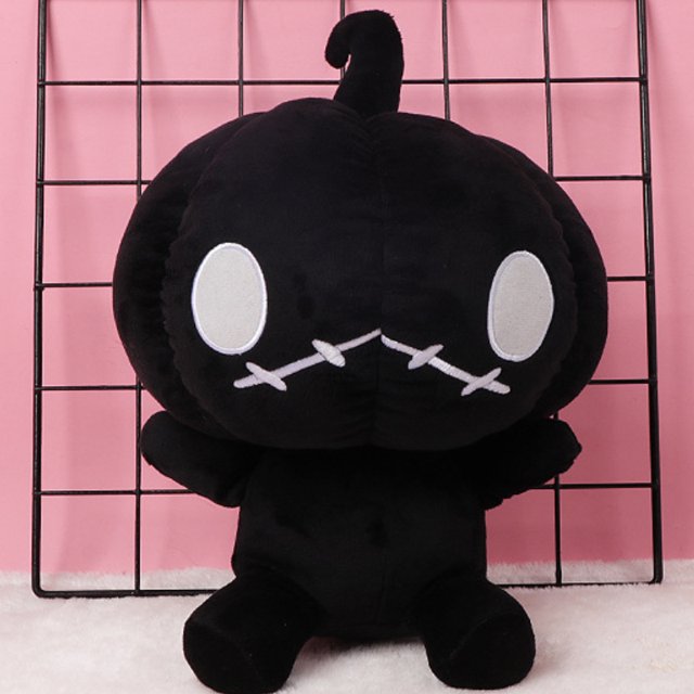 Serie de Halloween, peluches, personajes de anime de dibujos animados, calavera, calabaza, muñeco de peluche de terror, decoración de habitación, juguete de regalo festivo