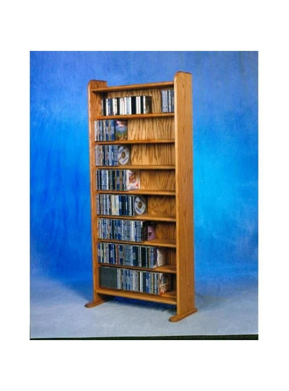 Wood Shed  Solid Oak 8 Shelf CD Cabinet