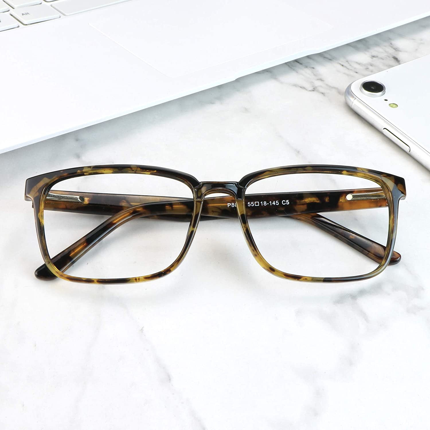 Reading Glasses with Flexible Spring Hinge, Blue Light Blocking Glasses for Women and Men, Anti eyestrain (Tortoise, +1.25 Magnification)
