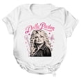 thumbnail image 2 of Women Retro Dolly Graphic T‑Shirt, Crew Neck Short Sleeve Country Music Legend Tee Loose‑Fit Casual Unisex Vintage Casual Shirt Tops S, 2 of 5