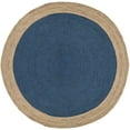thumbnail image 4 of SAFAVIEH Natural Fiber Cebrail Braided Jute Area Rug, Royal Blue/Natural, 10' x 10' Round, 4 of 4