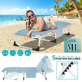 thumbnail image 4 of Slsy 3-in-1 Face Down Tanning Chair, Folding Lounge Chair with Face & Arm Hole, 5-Position Adjustable Camping Cot, 2-Sided Cushion, Pillow & Carry Straps for Beach & Outdoor, 4 of 11