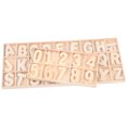 thumbnail image 3 of 2 Sets Wood Letters Unfinished Wooden Alphabet Numbers Unpainted Wood Chips, 3 of 5