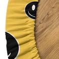 thumbnail image 4 of Ambesonne Emoji Fitted Round Tablecloth, Modern Saying with Funny Face, 45"- 56" Diameter, Mustard Black, 4 of 4