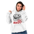 thumbnail image 4 of Troll Face You Mad Trollface Meme Hoodie Sweatshirt Women Men Brisco Brands L, 4 of 6
