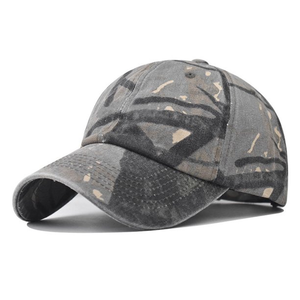 Gorra de béisbol de camuflaje de poliéster para hombre y mujer.