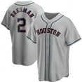 thumbnail image 1 of Nueva Camiseta De Béisbol Cardigan Astros Baseball #2 Bregman Summer Sportswear Fan Edition Gray-M(40), 1 of 2