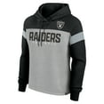 thumbnail image 2 of Women's Fanatics Heather Gray/Black Las Vegas Raiders Bold Play Call Pullover Hoodie, 2 of 3
