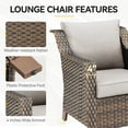 thumbnail image 5 of Bellefurn Outdoor Wicker Patio Chairs Set of 4,All-Weather Wicker Rattan Chairs Patio Furniture Set for Porch Balcony Backyard Yard Deck, 5 of 10