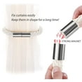 thumbnail image 3 of MINKUROW 2 Pack Strong Magnetic Curtain Tiebacks Modern Simple Style Drape Tie Backs Convenient Decorative Weave Rope Curtain Holdbacks Creamy-White, 3 of 6
